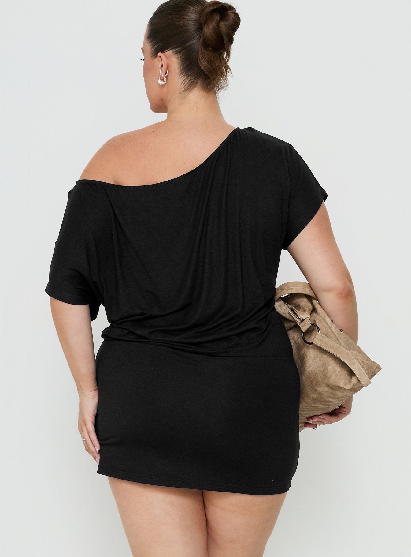 Esmie Off Shoulder Playsuit Black Curve