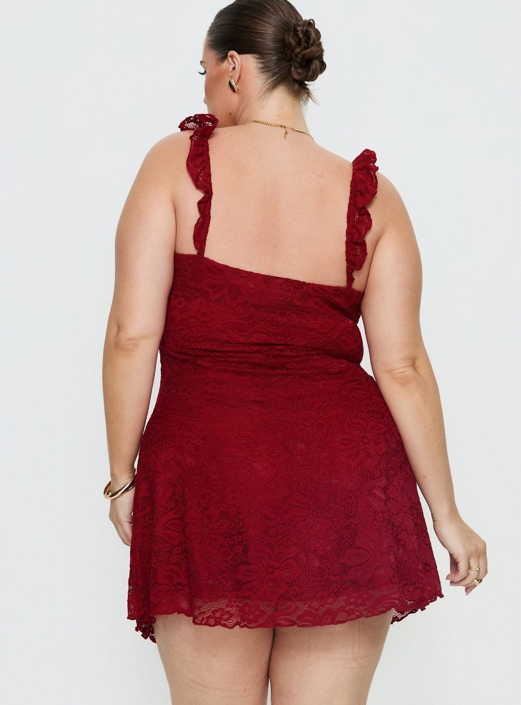 Beacall Mini Dress Red Curve