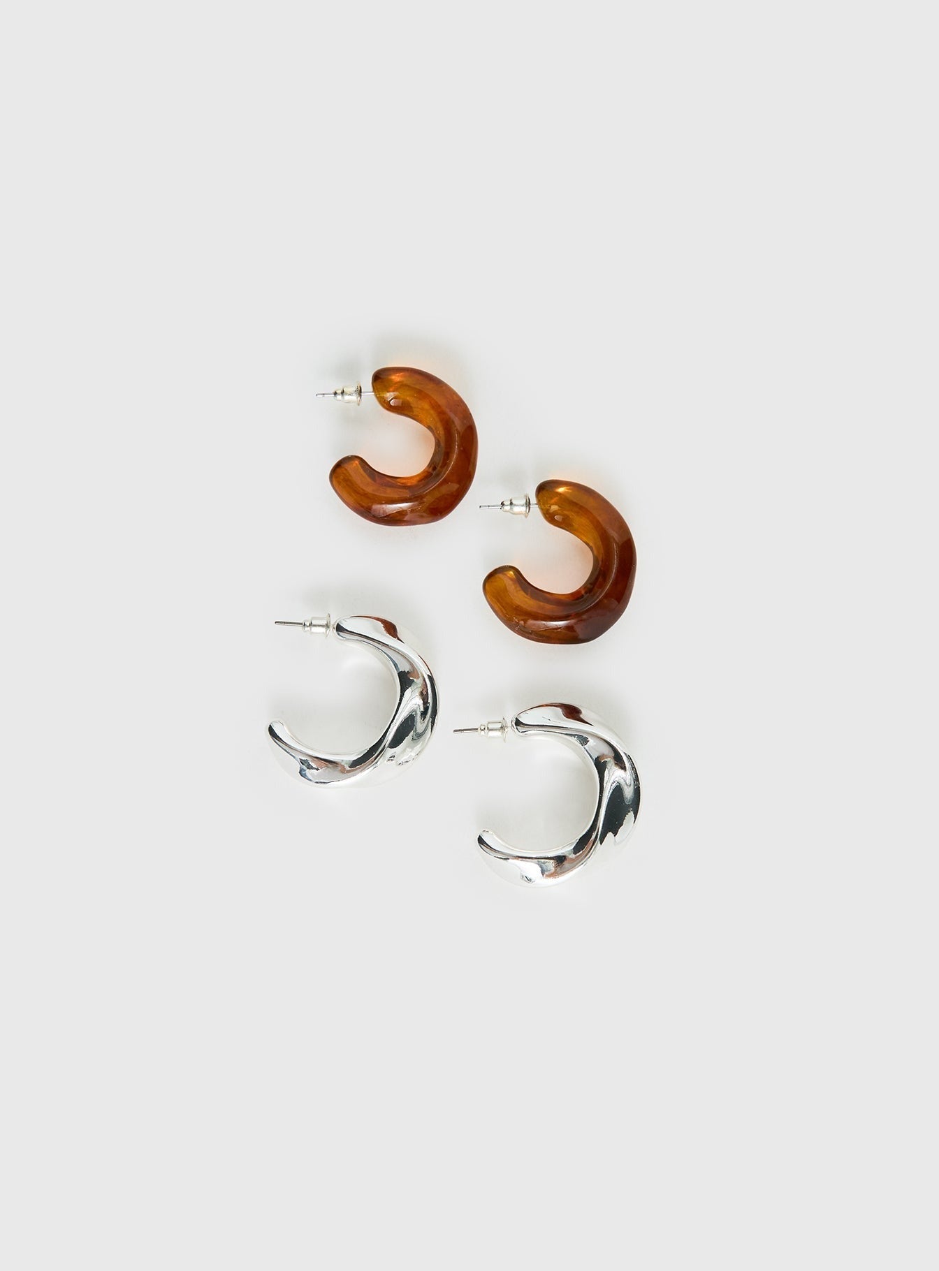 Clovah Hoop Earring Pack Silver / Tort
