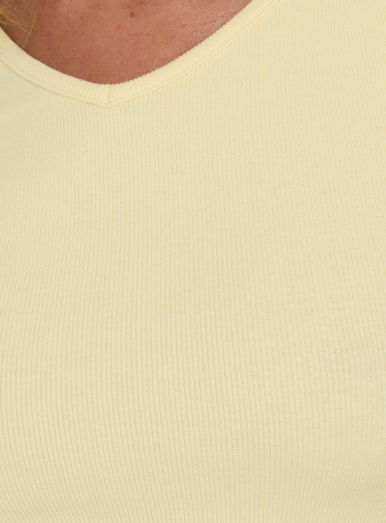 Bridgeta V Neck 3/4 Sleeve Top Lemon
