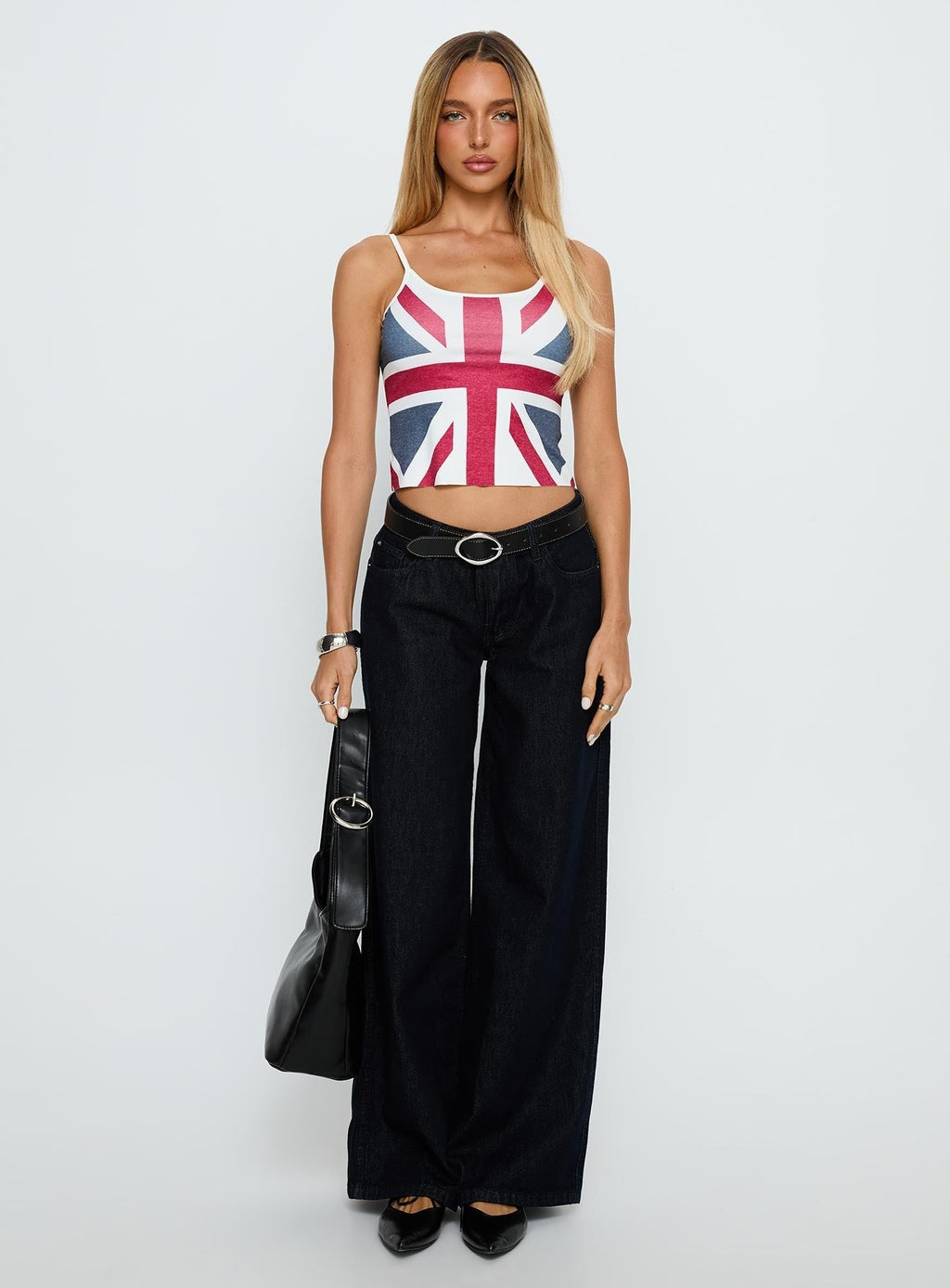 Ramos Low Rise Wide Leg Jeans Raw Indigo Blue