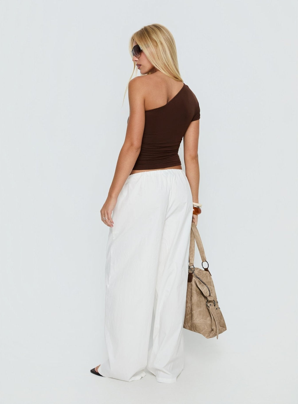 Lunea Concealed Waistband Pants White Tall