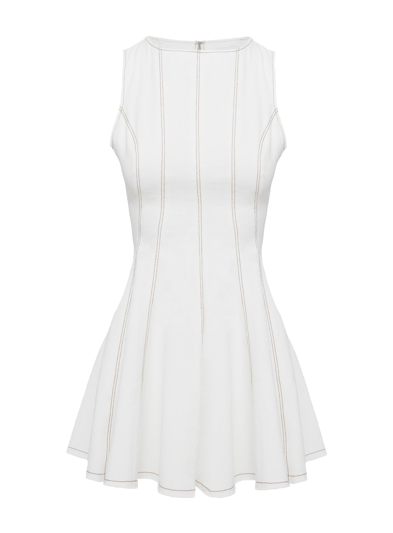 Composure Pleat Mini Dress White