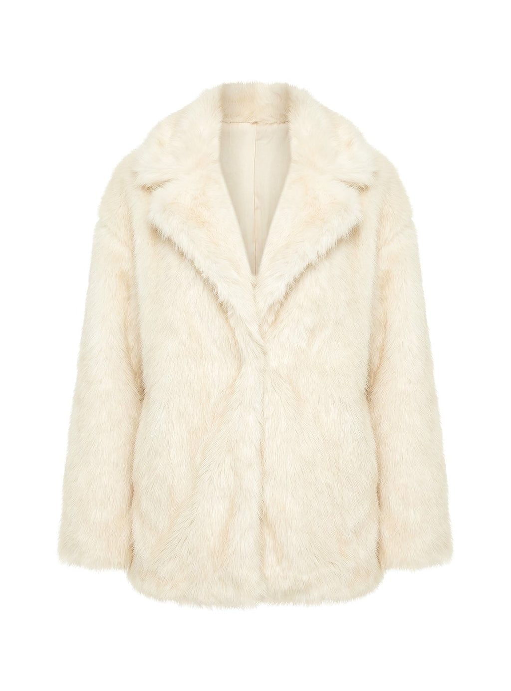 Clova Faux Fur Coat White
