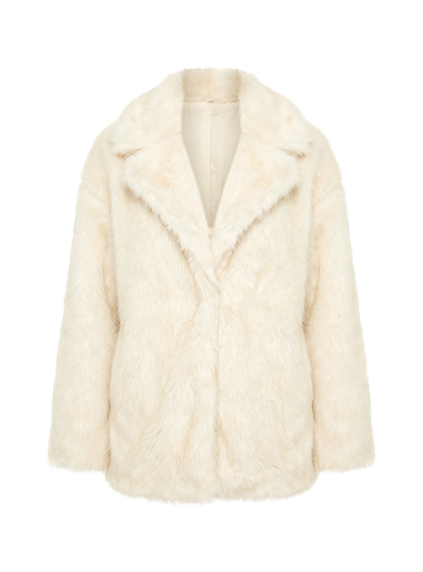 Clova Faux Fur Coat White