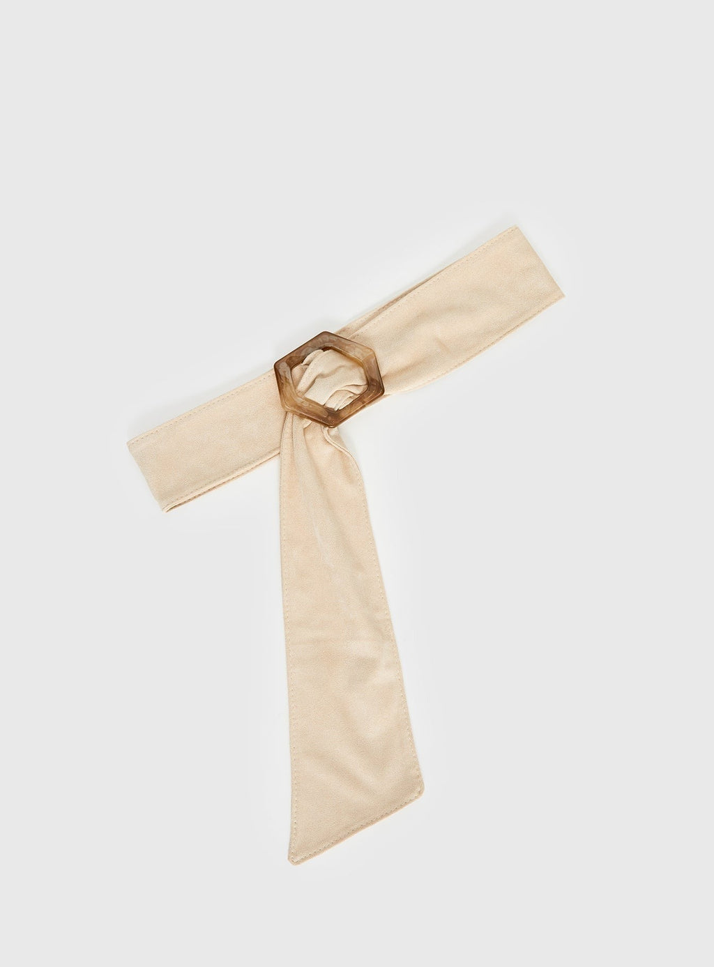Tenderness Faux Suede Belt Beige