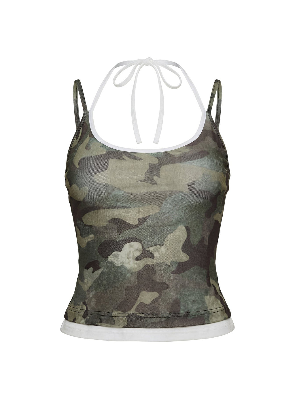 Piera Layered Cami Top Camo