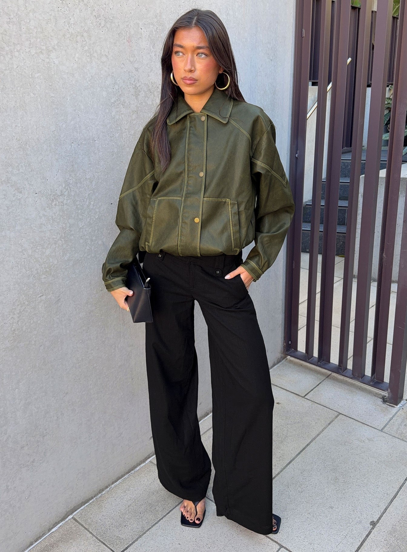Pedra Wide Leg Pant Black
