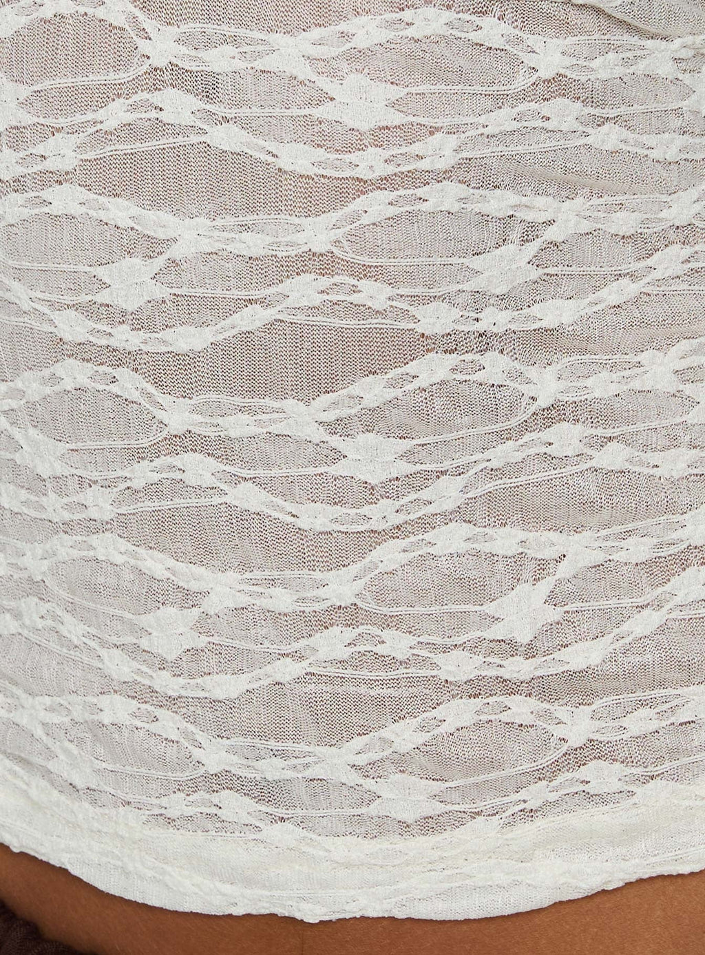 Snowdrift Lace Halter Top Cream