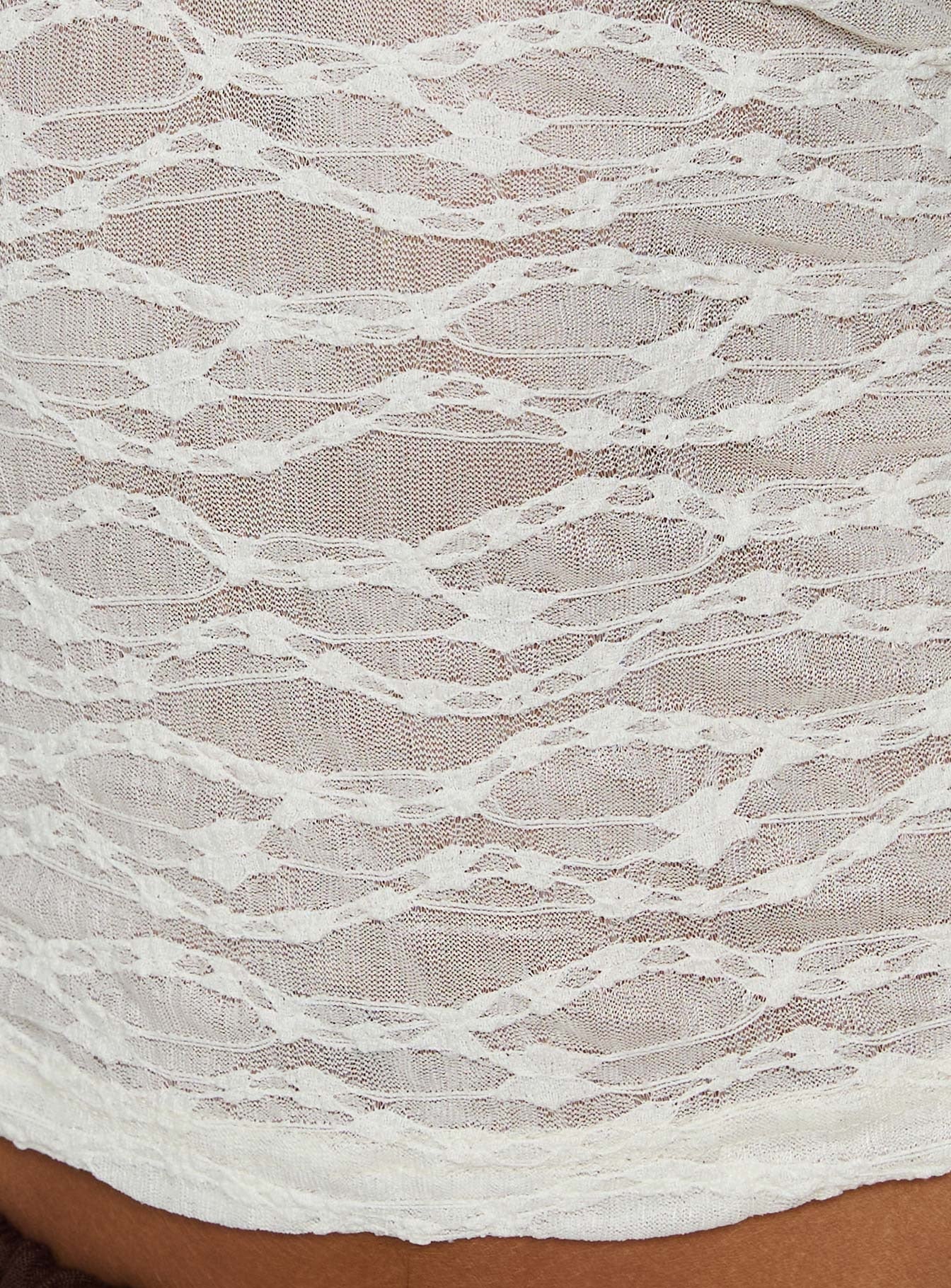 Snowdrift Lace Halter Top Cream