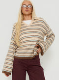 Powers Rugby Cable Knit Jumper Stripe