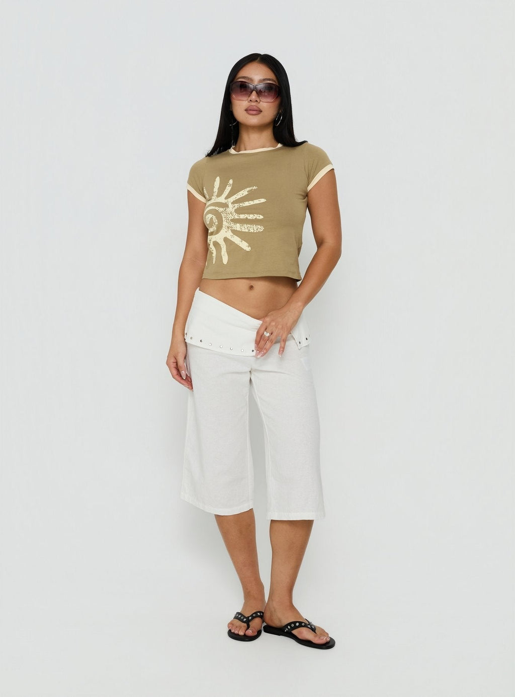 Sutin Tee Khaki Buttermilk Shell