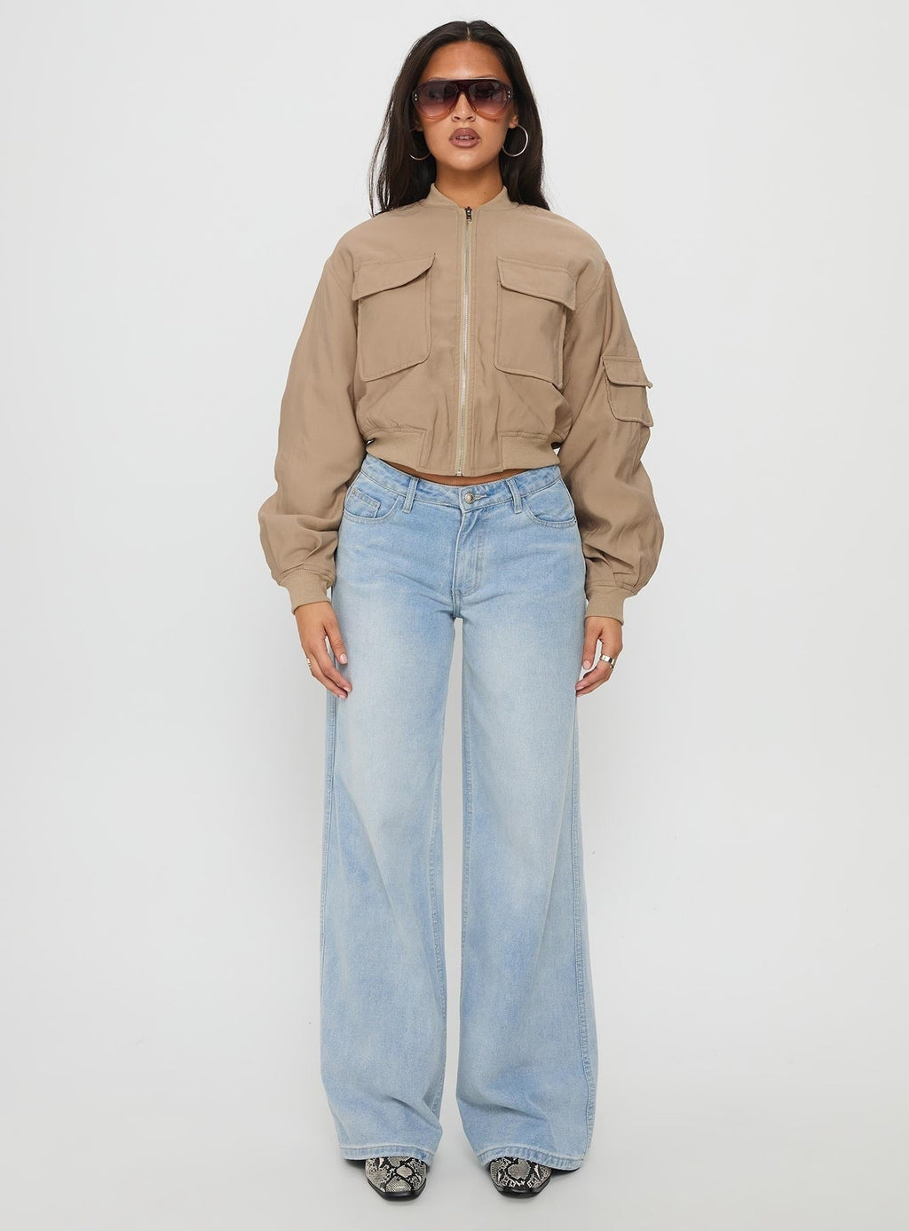 Treyson Pocket Front Jacket Beige