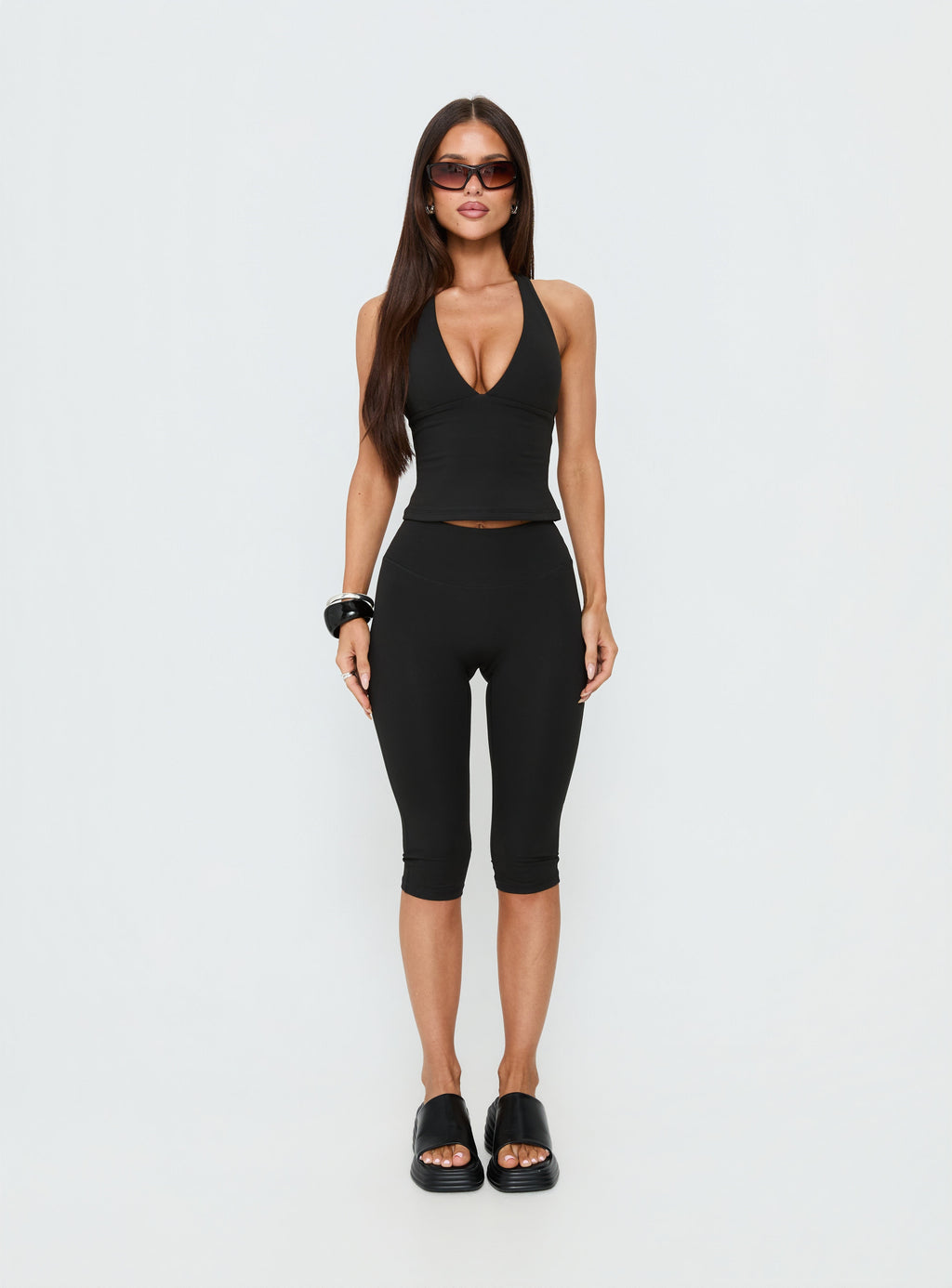 Power Hour Active Capri Leggings Black