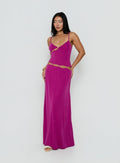 Allspice Beaded Maxi Dress Plum
