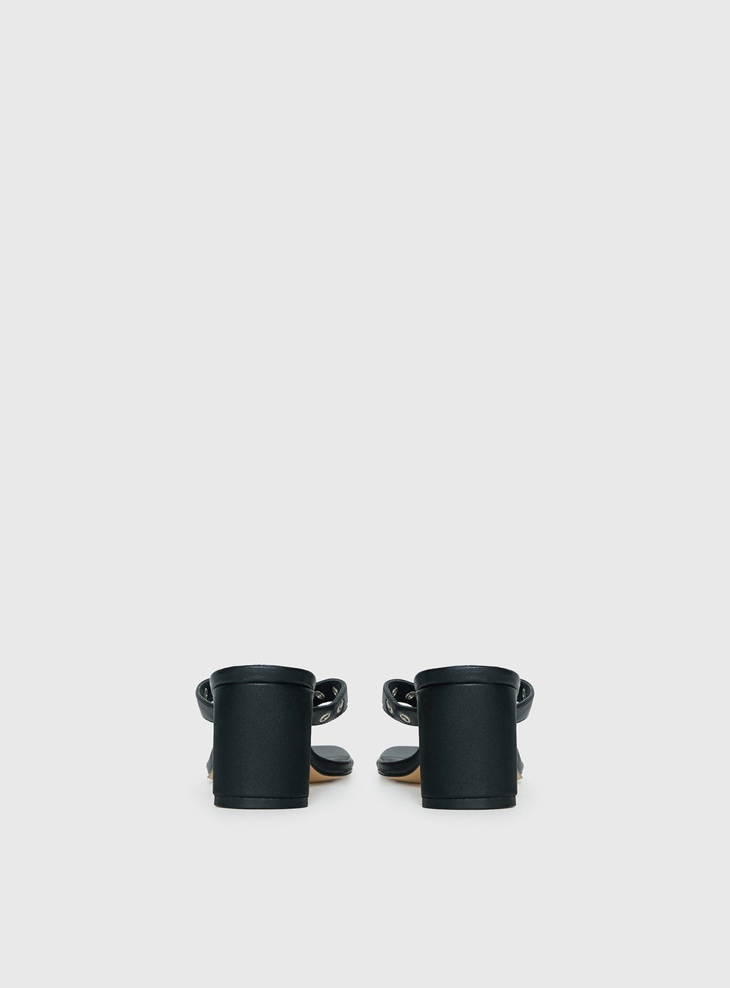 Party Hour Stud Detail Thong Heels Black