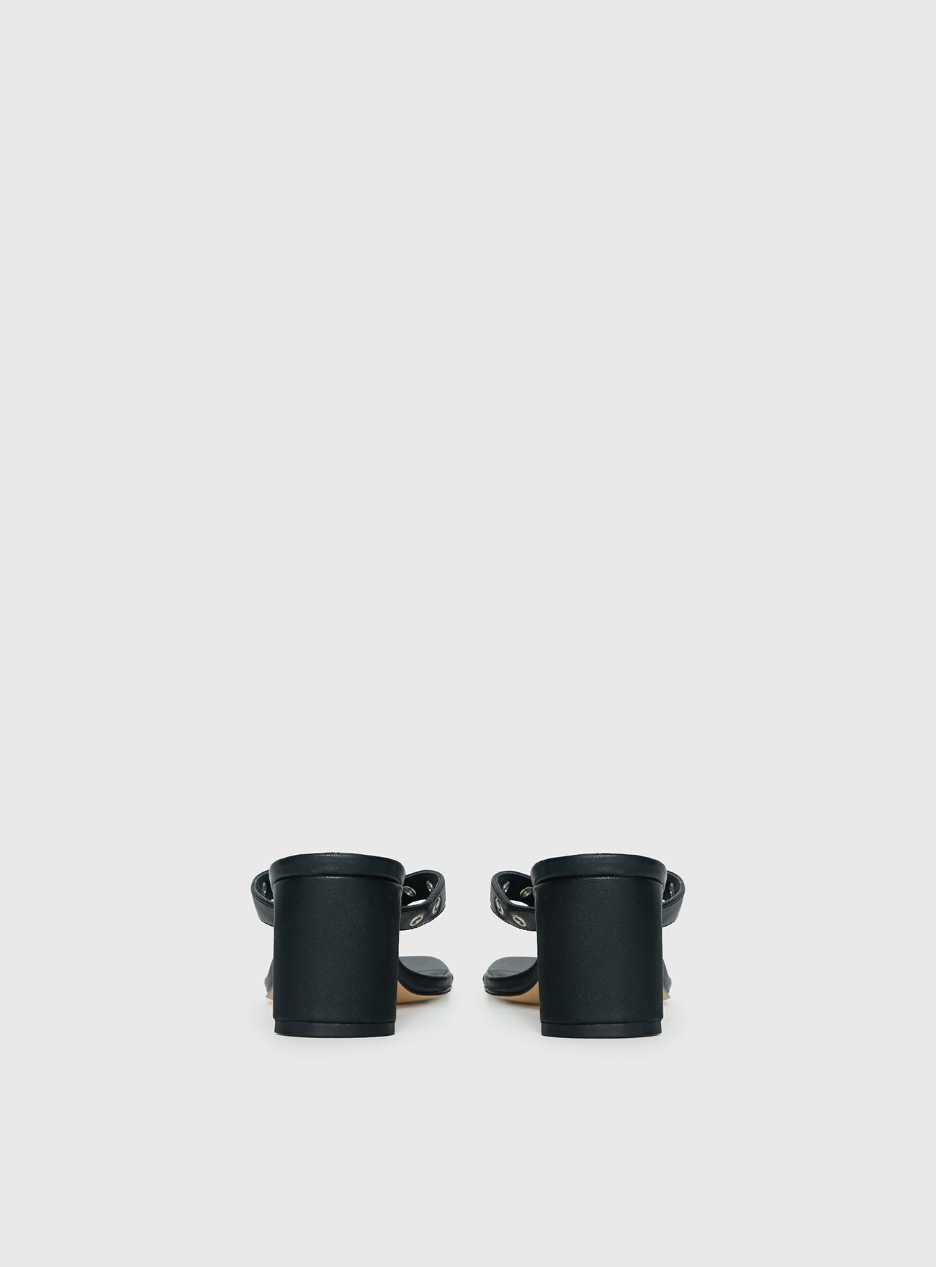 Party Hour Stud Detail Thong Heels Black