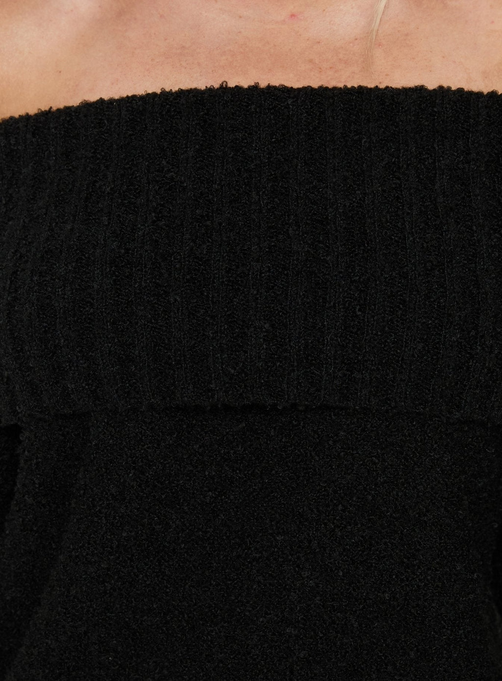 Parkley Boucle Off The Shoulder Black