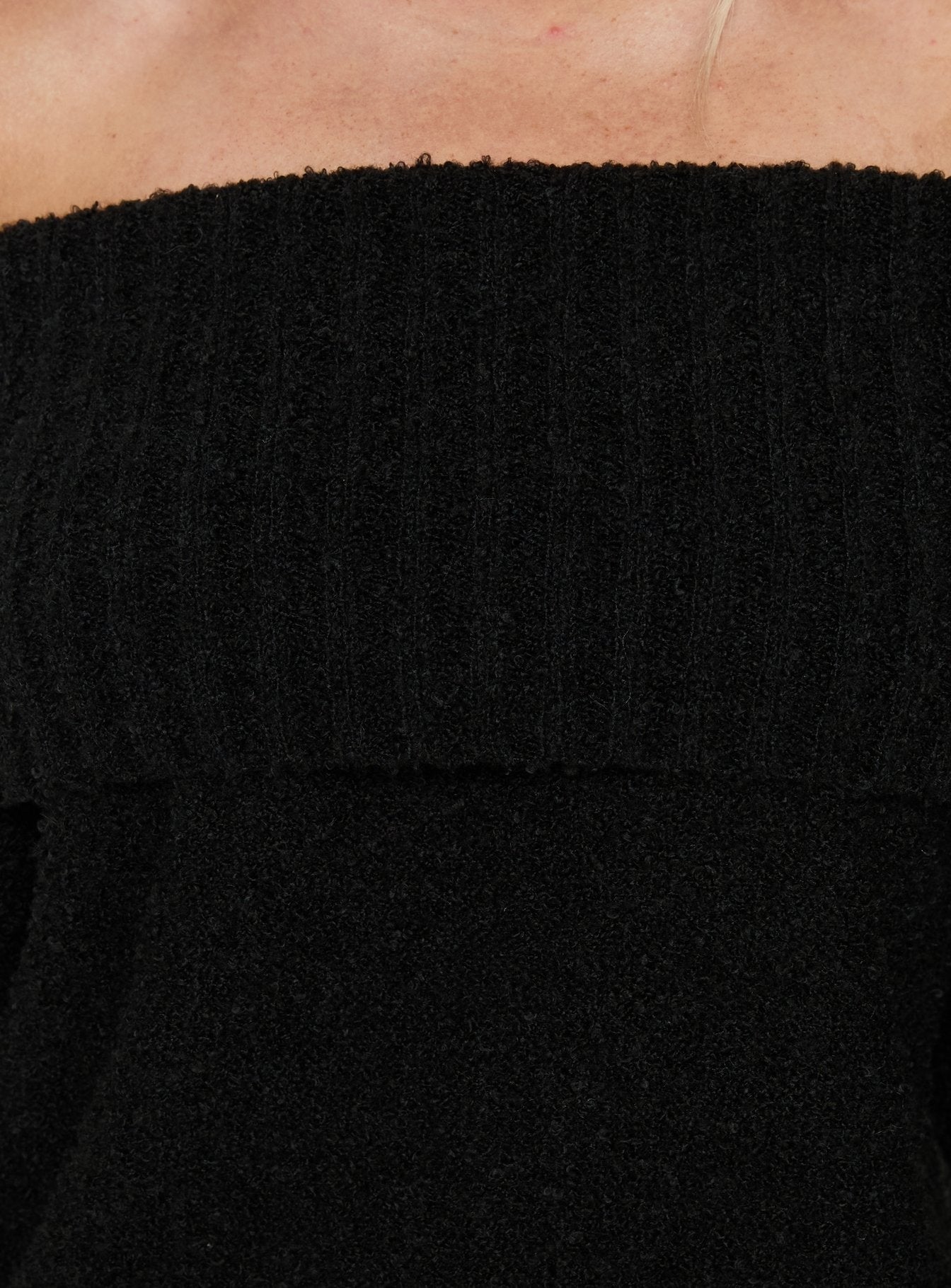 Parkley Boucle Off The Shoulder Black