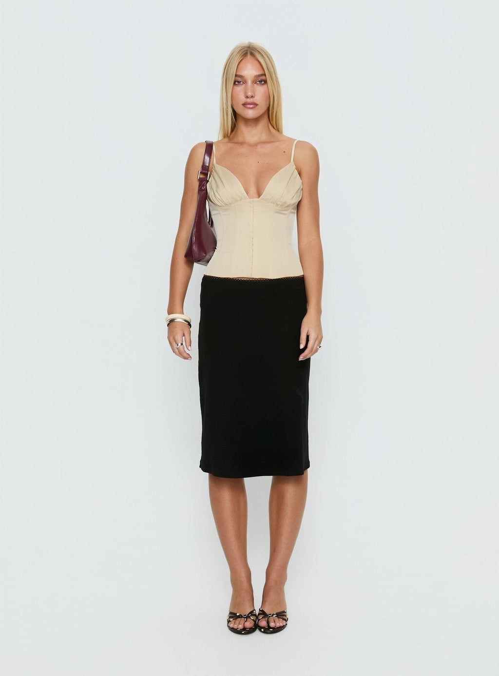Scorsese Corset Top Champagne