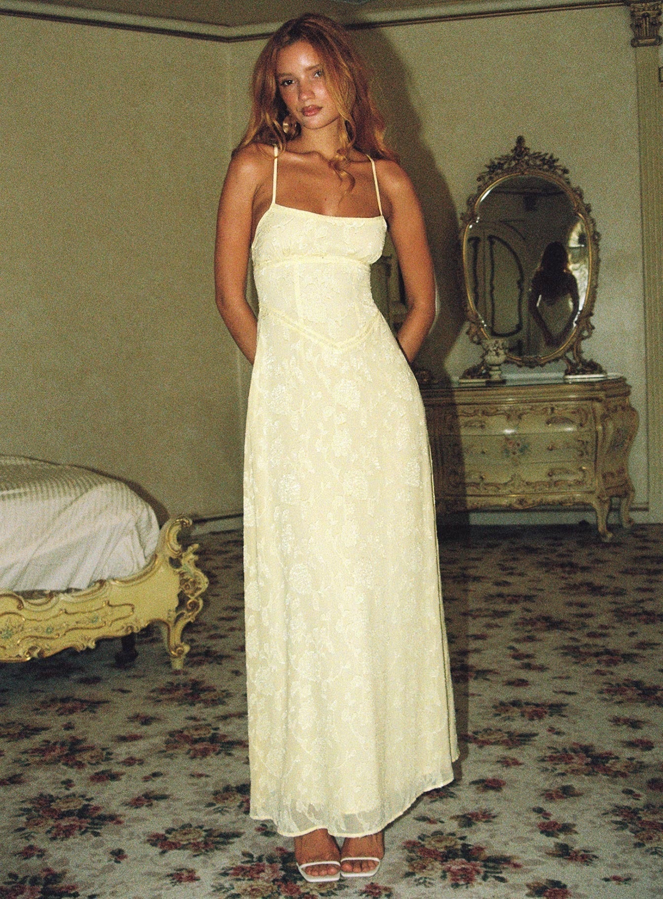 South Of France Maxi Dress Yellow Petite