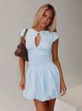 Ladybug Gingham Mini Dress Blue