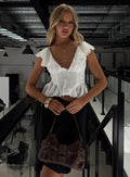 Thespian Embroidered Top White