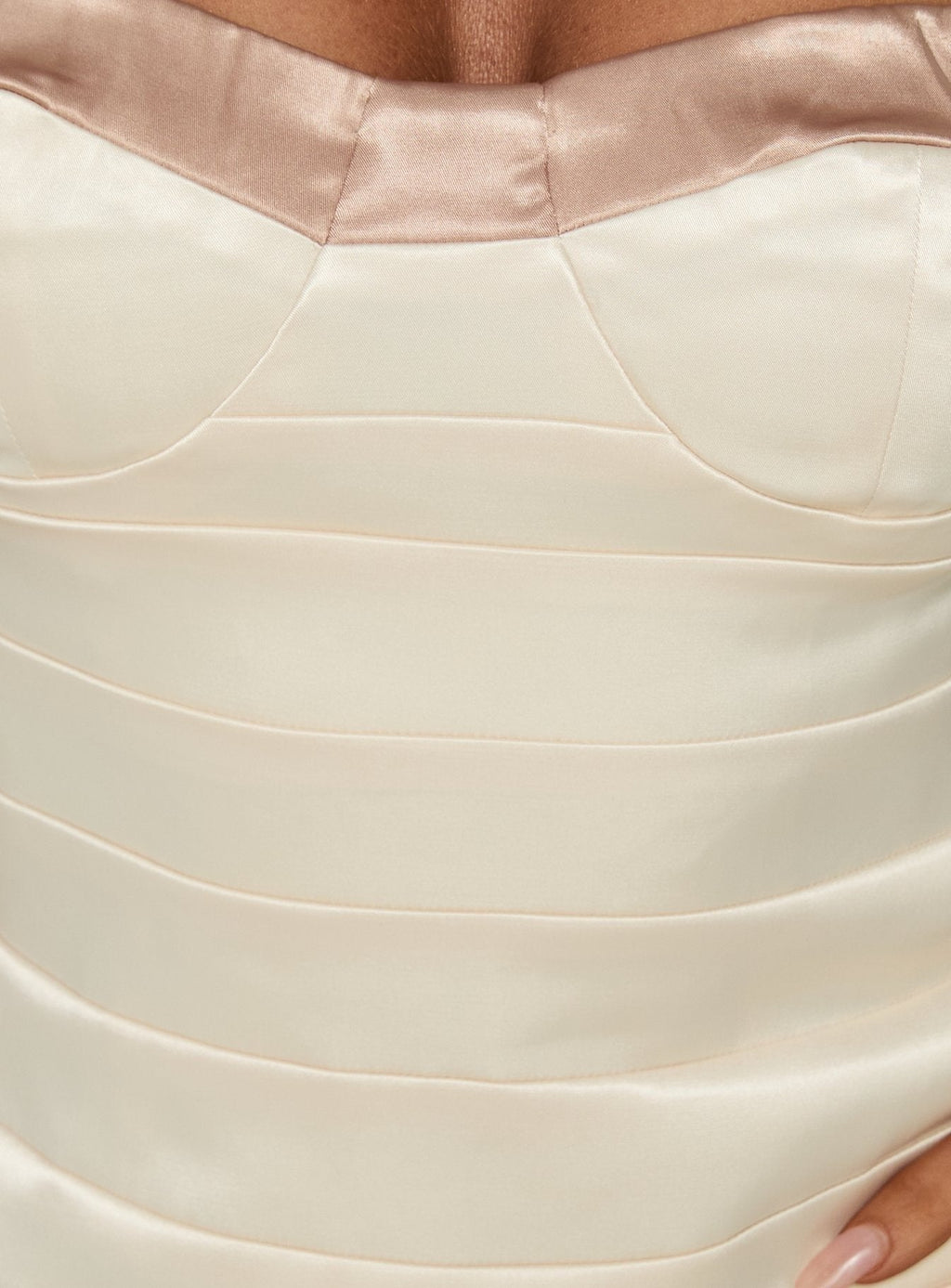 Geea Satin Bandage Top Cream