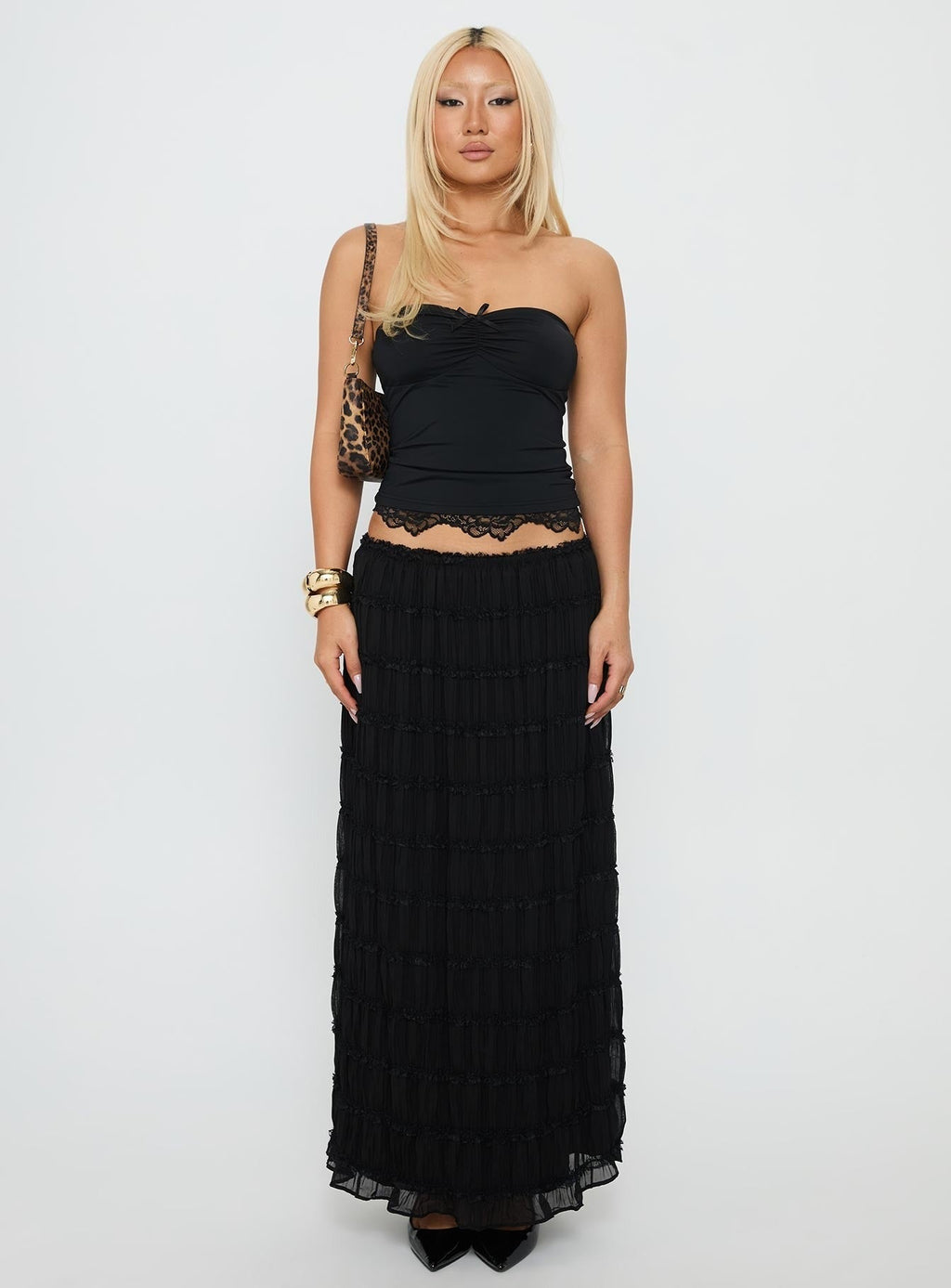 Estefania Maxi Skirt Black