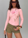 Raldor Long Sleeve Top Pink