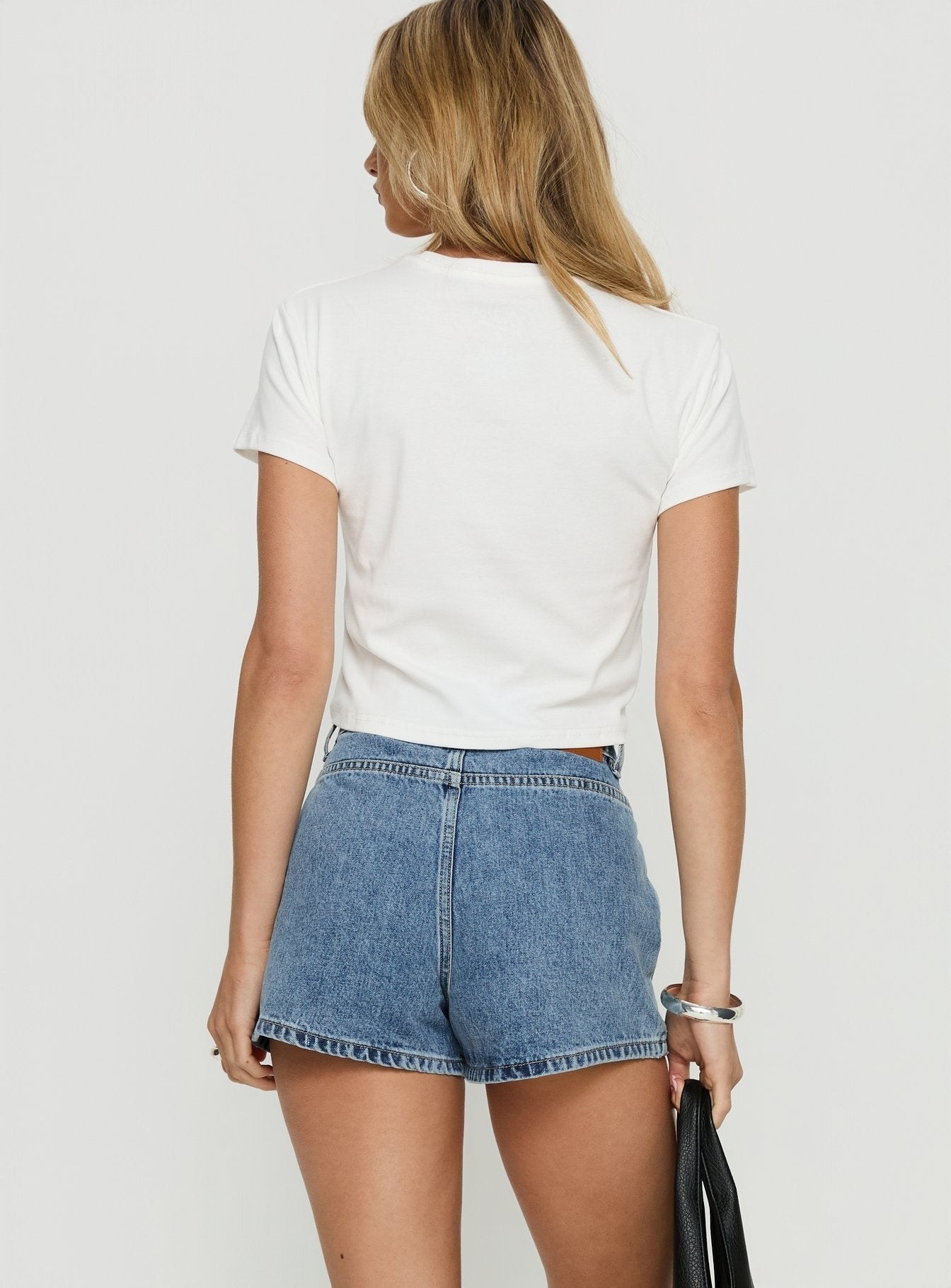 Take My Breath Denim Shorts Light Blue Wash