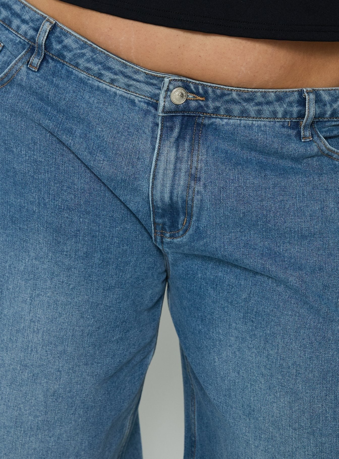 Ramos Low Rise Denim Jeans Bright Blue Wash Curve