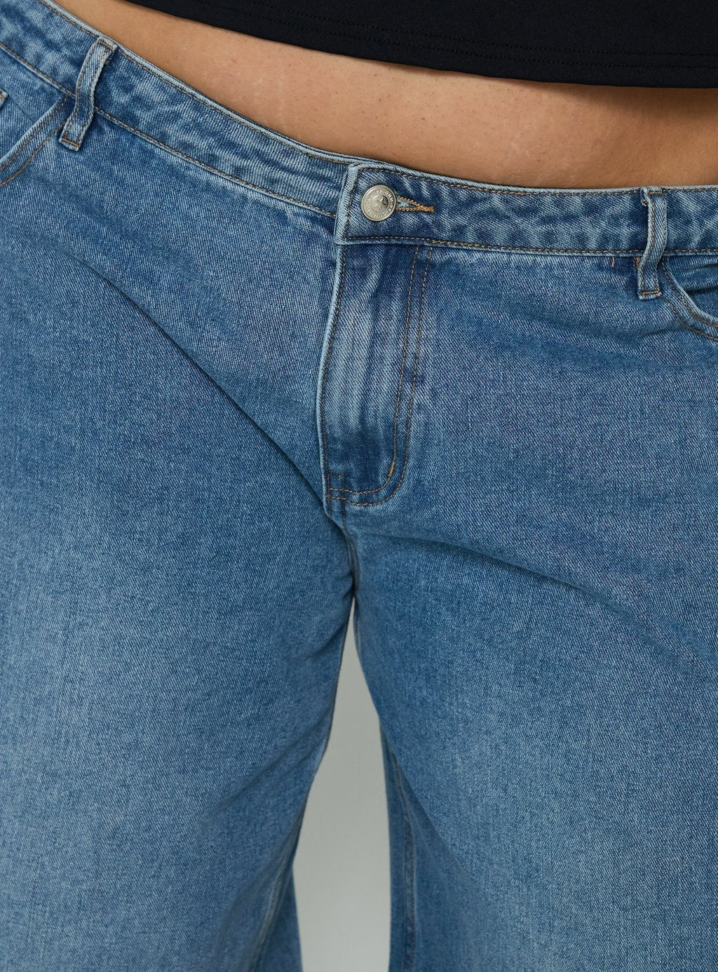 Ramos Low Rise Denim Jeans Bright Blue Wash Curve
