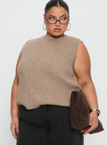Jessabell Rib Sleeveless Top Mocha Curve