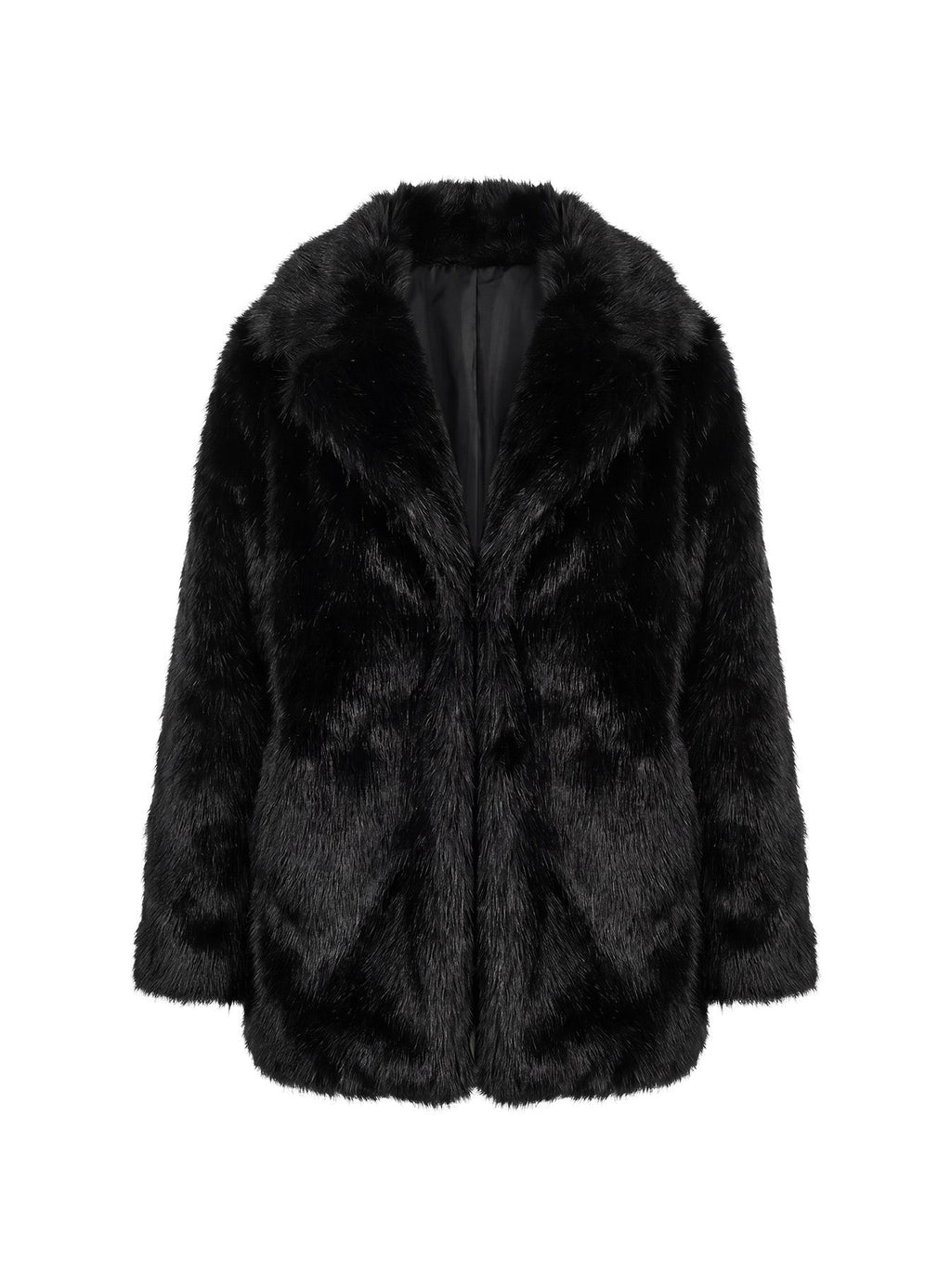 Super Trouper Faux Fur Jacket Black