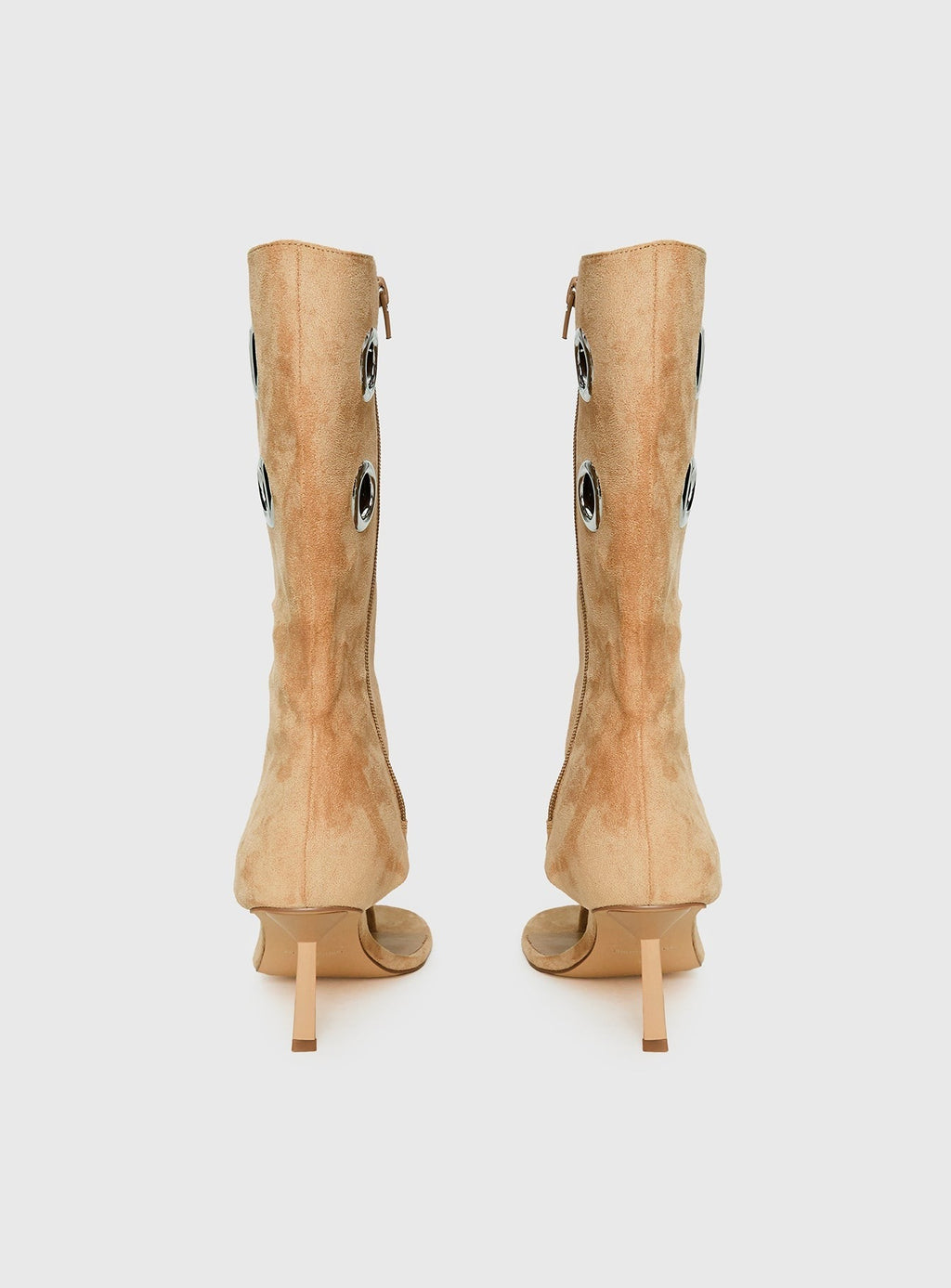 Situationship Eyelet Open Toe Heels Tan