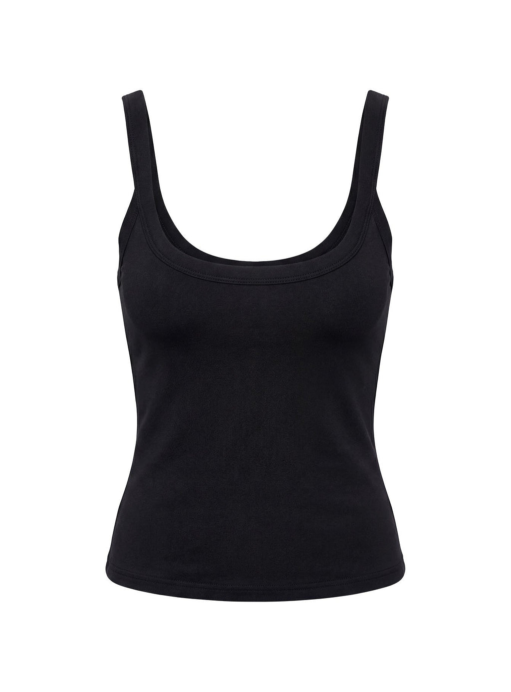 Kasper Cinched Longline Tank Top Black