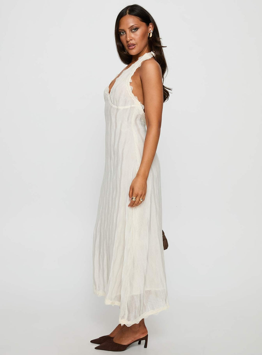 Stars Align Midi Dress Cream