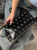 Layton Studded Shoulder Back Black