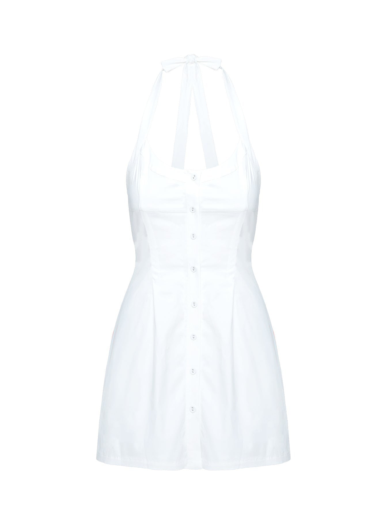 Mallorie Halter Mini Dress White Petite