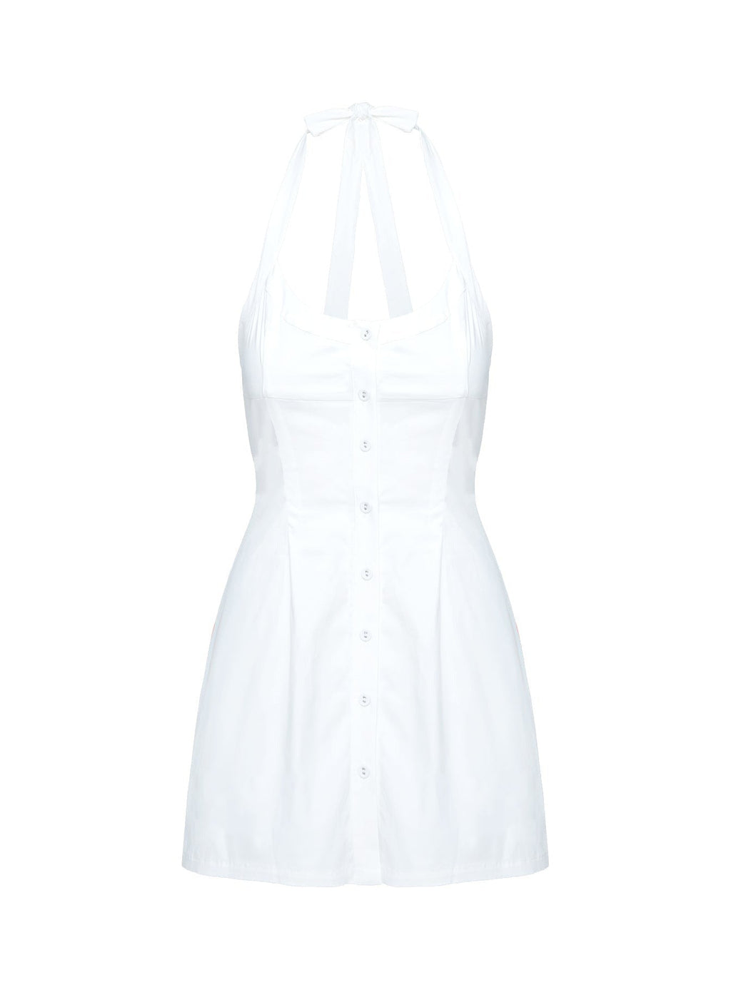 Mallorie Halter Mini Dress White Petite