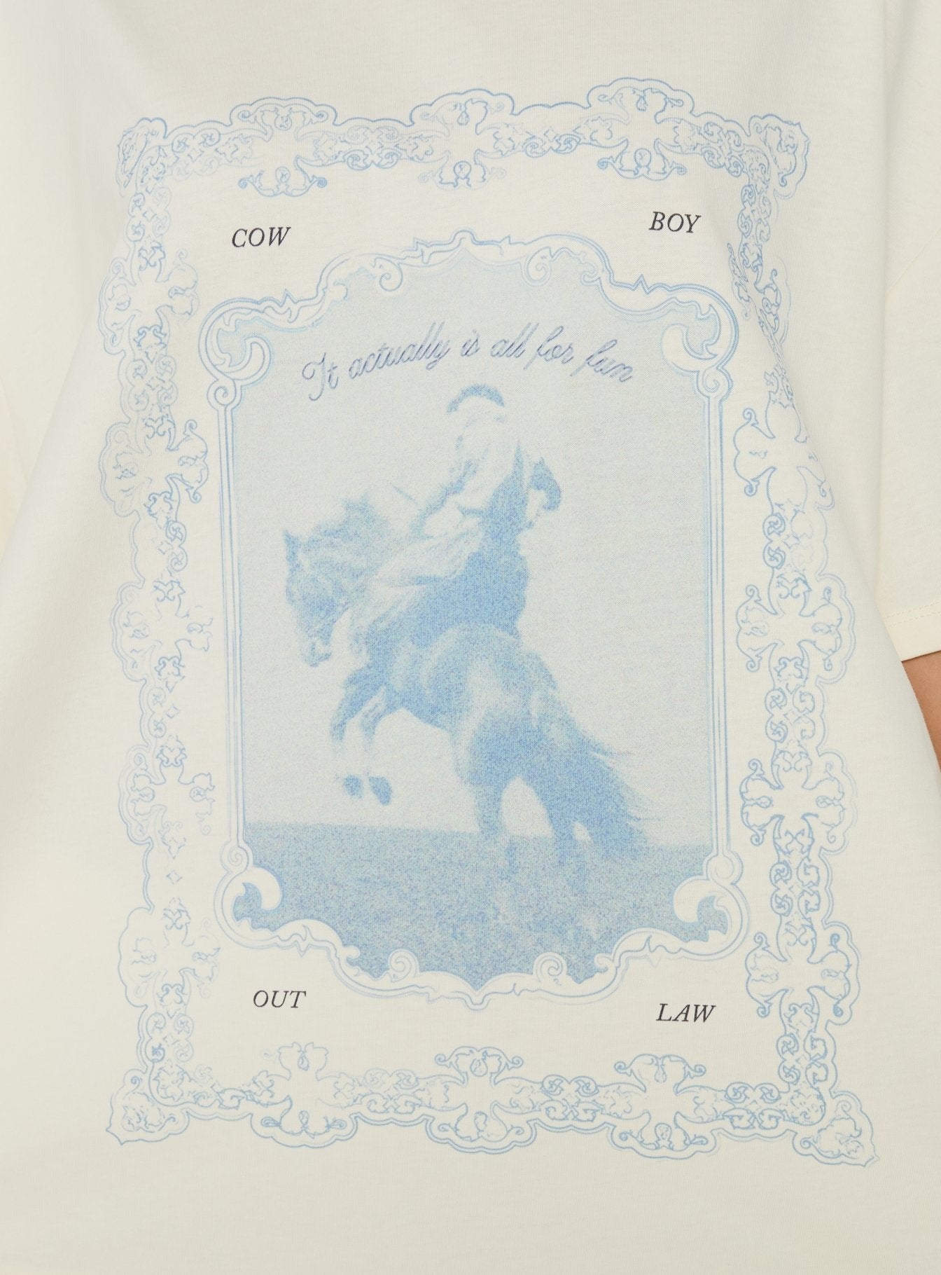 Soft Launch Stamp Oversized Graphic Tee Cream