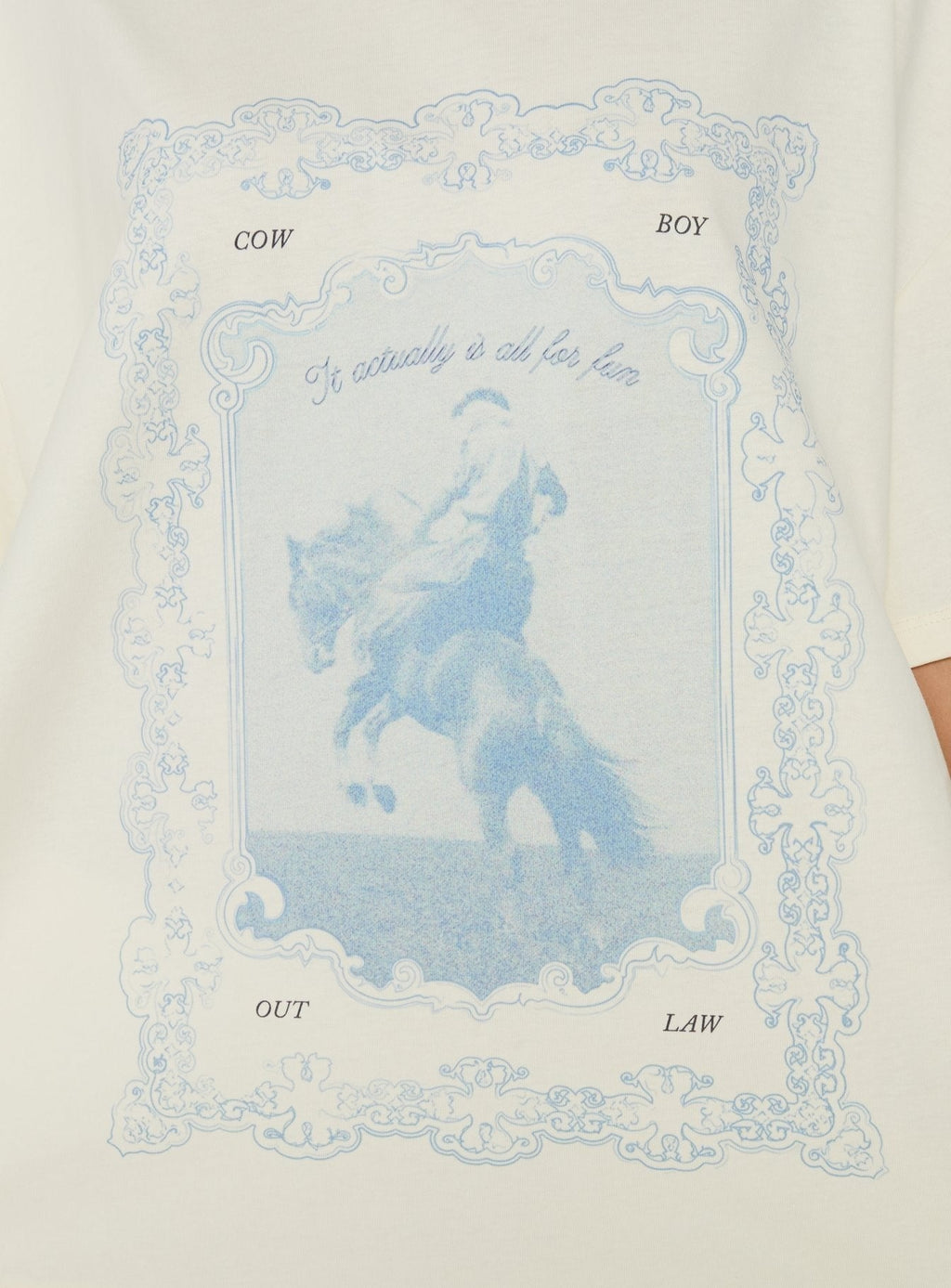 Soft Launch Stamp Oversized Graphic Tee Cream