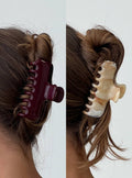 Rhen Claw Clip Pack Burgundy / Cream