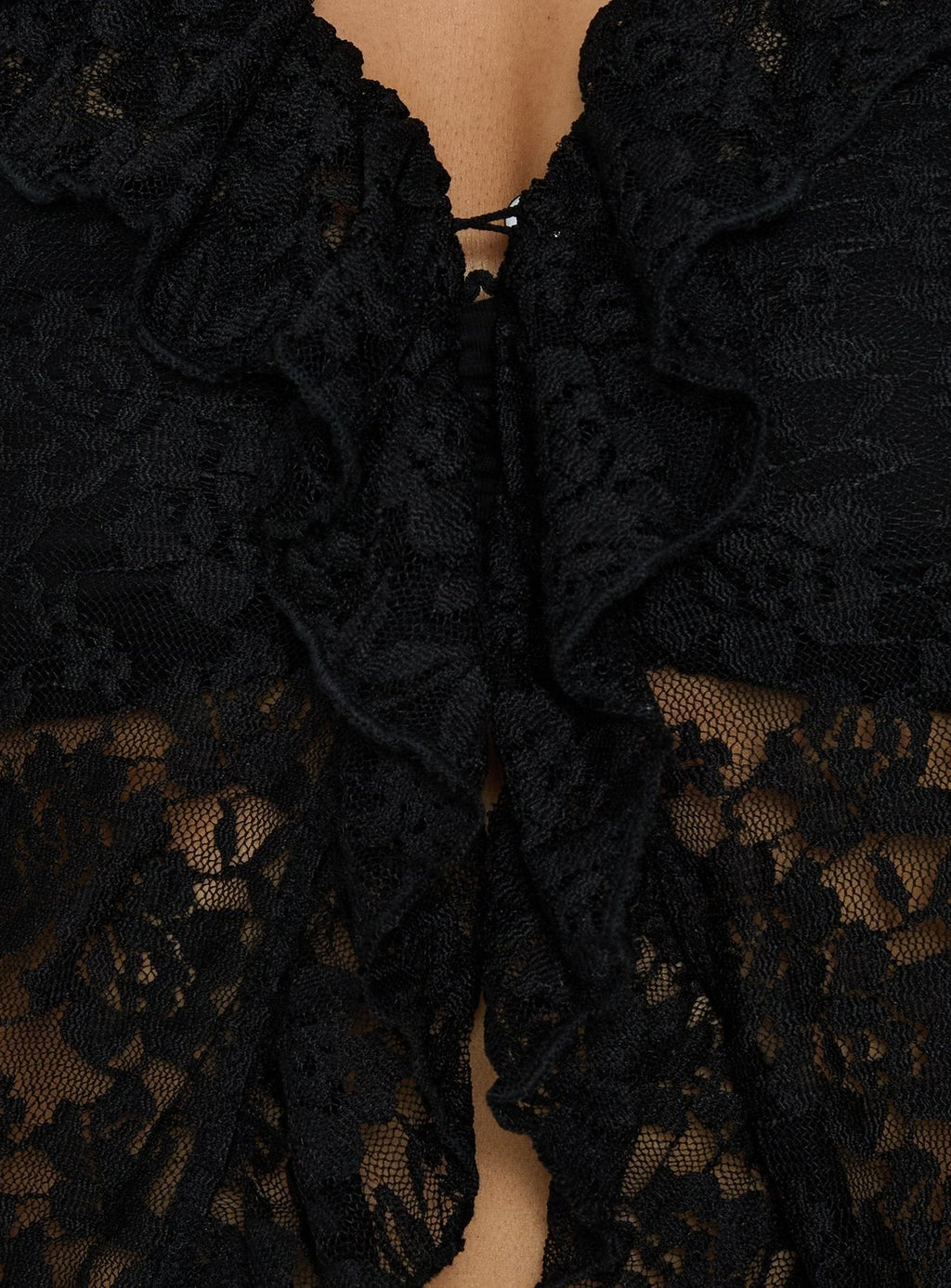 Long Nights Long Sleeve Lace Maxi Dress Noir