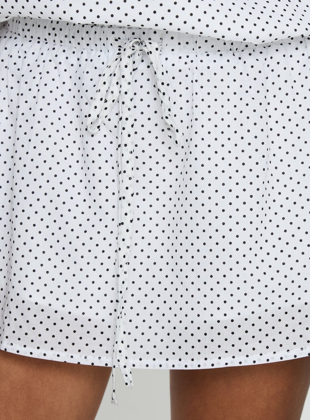 Dannielle Strapless Romper White Polka Dot