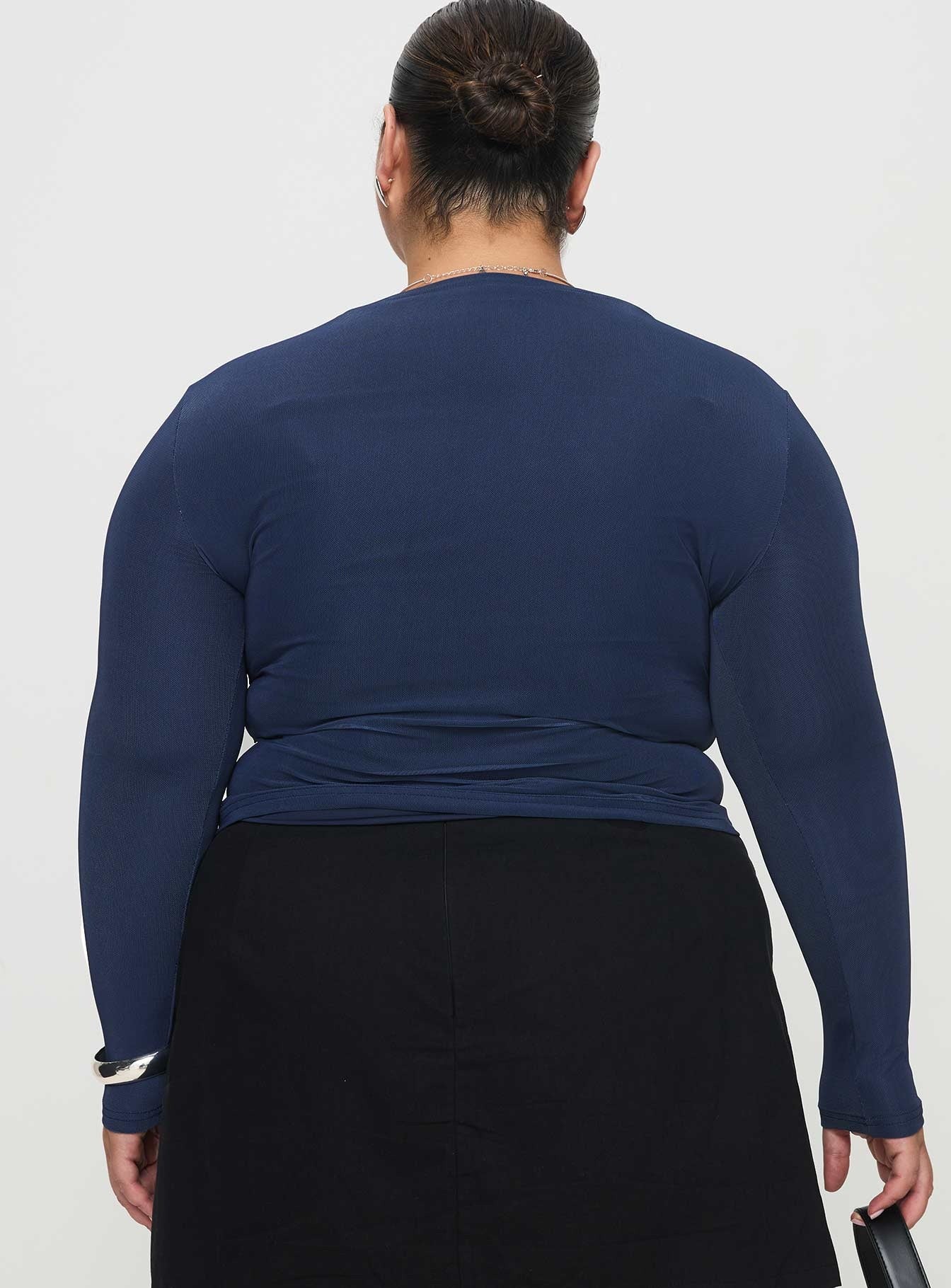 Raldor Long Sleeve Top Navy Curve