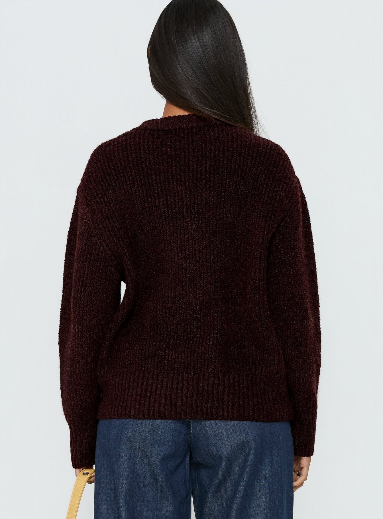 Lexene Zip Through Jumper Plum