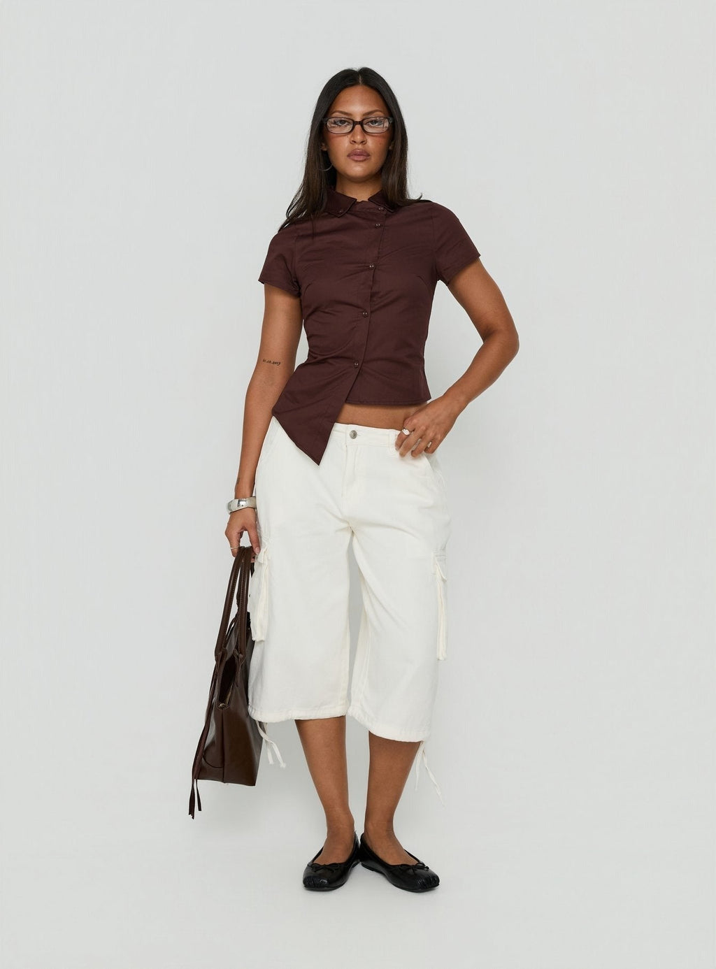 Hudsen Longline Cargo Shorts Cream