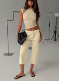 Indee Cropped Cargo Pants Beige